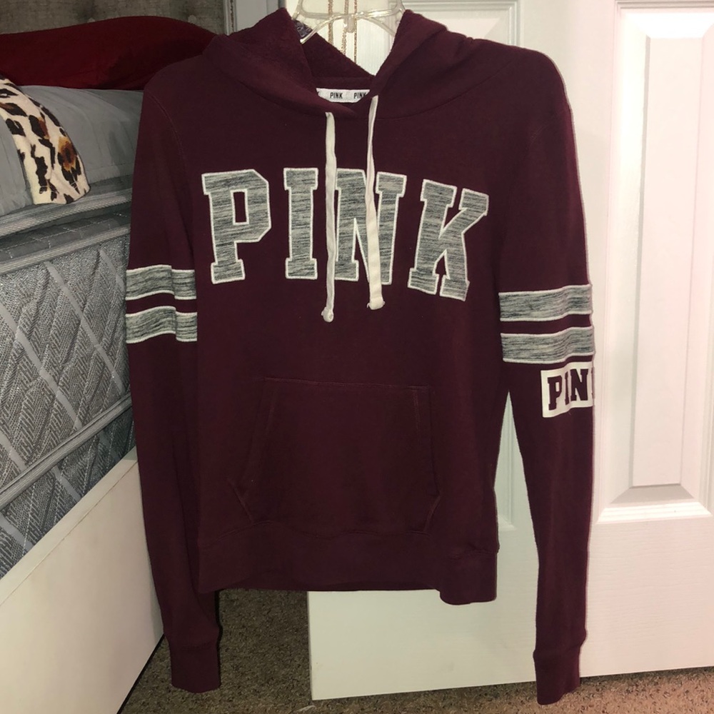 Victoria’s Secret Pink maroon hoodie size xs